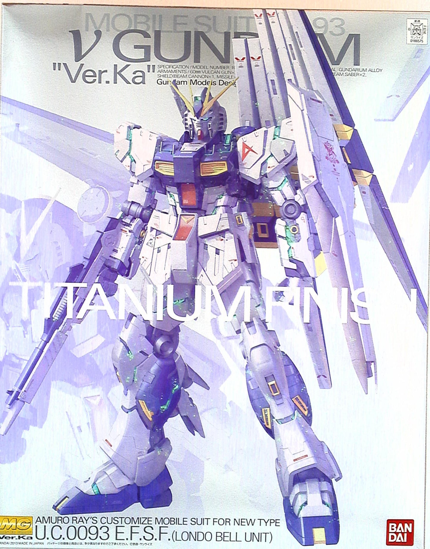 Bandai MG Gundam Char's Counterattack New Gundam verKa Titanium Finish