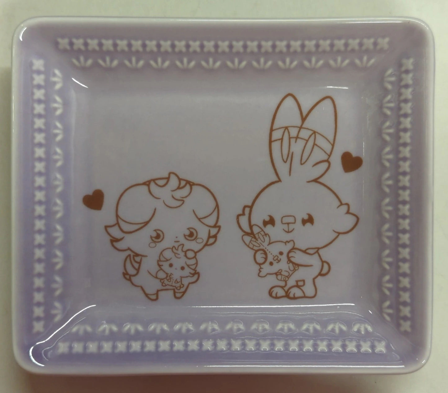 Bandai Spirits Ichiban Kuji PokePeace PEACE Sewing Moment F-Prize Espurr & Scorbunny Lace Plate