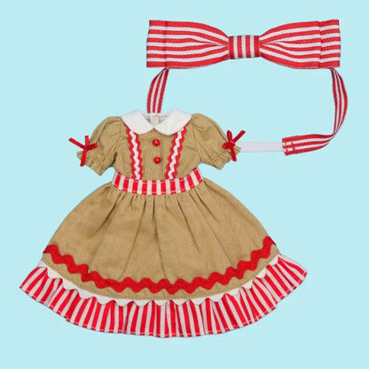 ★Brand New★Junie Moon Dear Darling 22cm Doll size (Neo Blythe) Stripe ribbon set