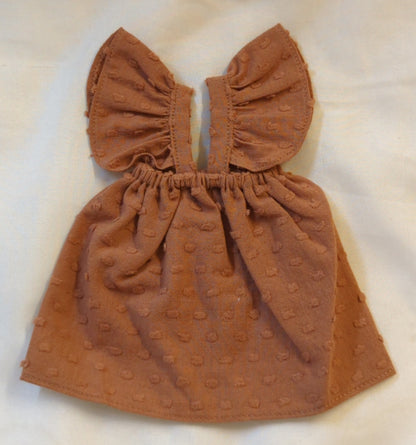 Doll outfit, brown dress
