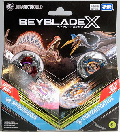 Takara Tomy Beyblade X Double Starter Spinosaurus/Quetzalcoatlis BX00