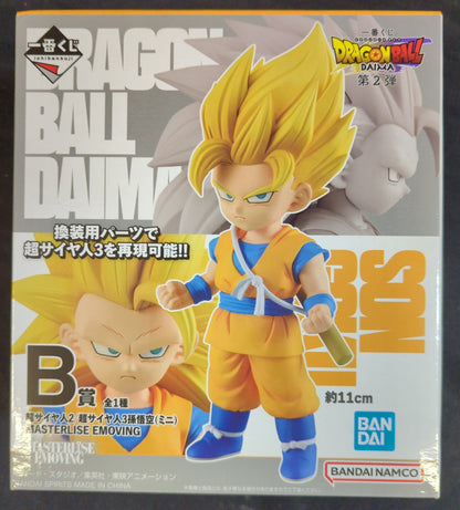 Bandai Spirits Ichiban Kuji Dragon Ball Daima Part 2 B-Prize Super Saiyan 2/Super Saiyan 3 Son Goku (Mini) MASTERLISE EMOVING