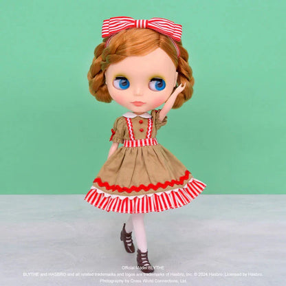 ★Nuovo di zecca★Set di nastri a righe Junie Moon Dear Darling da 22 cm per bambole (Neo Blythe)