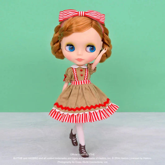 ★Nuovo di zecca★Set di nastri a righe Junie Moon Dear Darling da 22 cm per bambole (Neo Blythe)