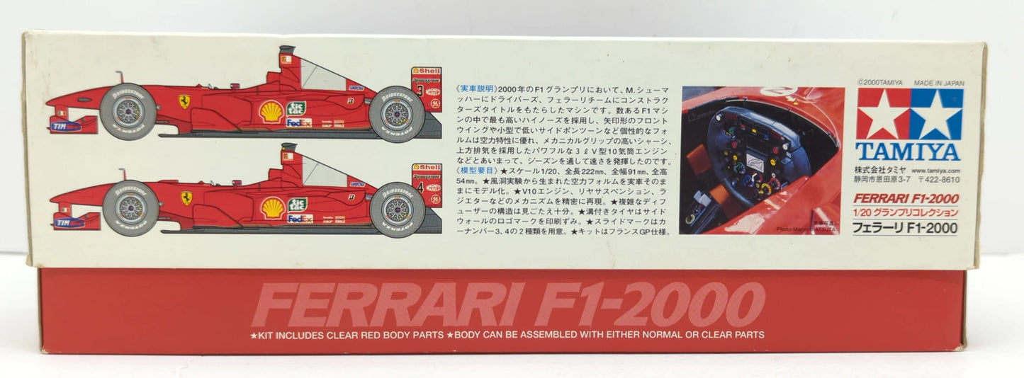 Tamiya 1/20 Grand Prix Collection Full View Ferrari F1-2000 Clear Red 20049