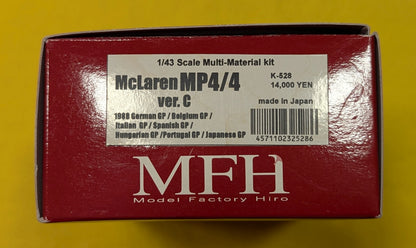 MFH 1/43 Metal Kit MODEL FACTORY HIRO McLaren MP4/4 ver.C