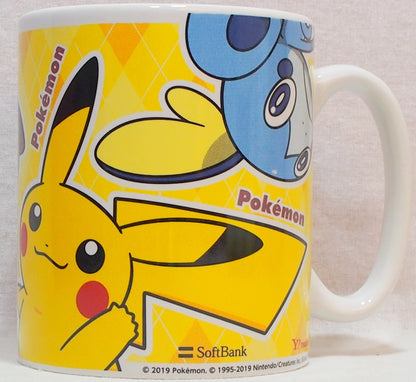 Softbank / Original Mug Cup Pokemon Sarunori Hibani Messon Pikachu