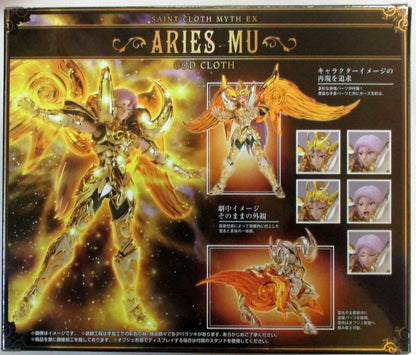 Bandai Saint Seiya Myth Cloth EX Aries Mu God-Cloth With First Edition Bonus Item