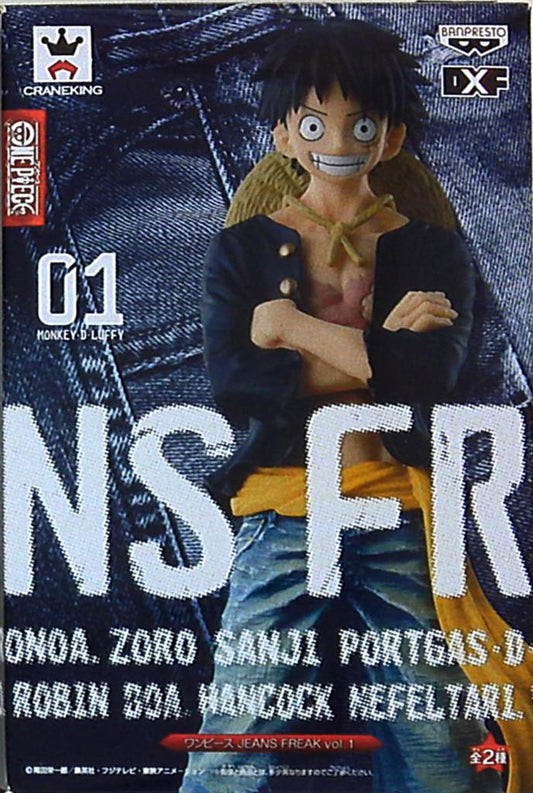 Banpresto JEANS FREAK Monkey D Luffy Special Color B Black