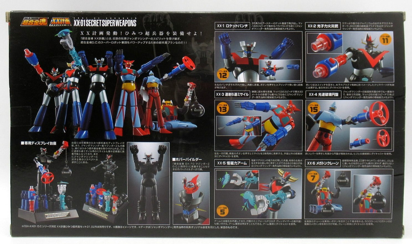 Bandai Soul of Chogokin DC series compatible XX plan secret super weapon set 01 GX-XX01