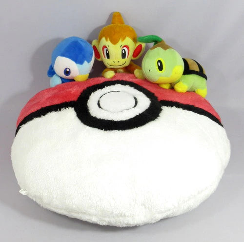 Banpresto Pokemon Brilliant Diamond Shining Pearl Release Commemoration Lottery Release Commemoration Lottery A-Prize Turtwig and Hikozaru and Piplup Let's all play together Cushion