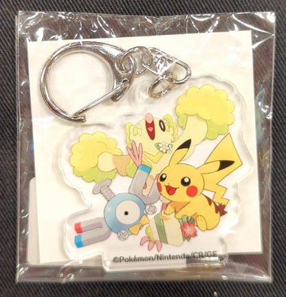 Pokemon Acrylic Key Holder Anniversary Must-Buy Bonus Item Pocket Monsters Pikachu and Coil and Oricorio (Pachi Pachi Style)