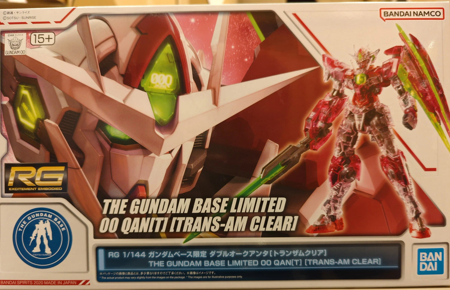 Bandai Spirits RG 00 Qan (T) Trans Am Clear/Bandai Namco version 1/144